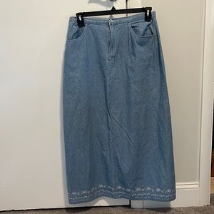Vintage crazy horse cottagecore gingham maxi skirt